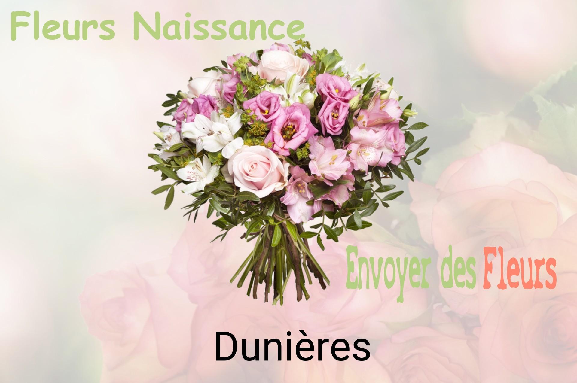 Bouquet de fleurs de naissance livré à Dunières