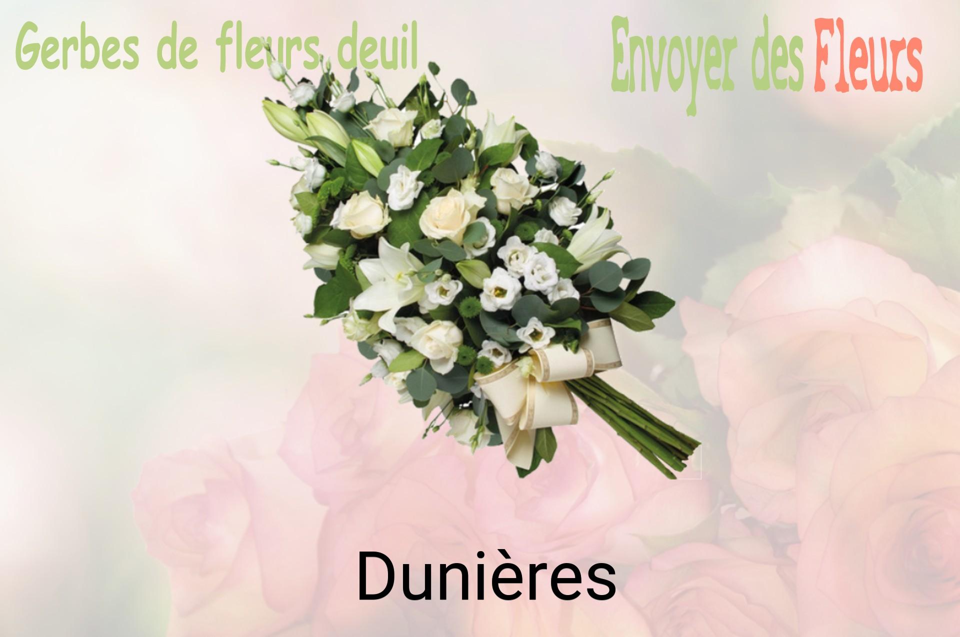 Gerbe de fleurs de deuil livrée à Dunières